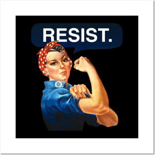 Rosie Wall Art - Rosie The Riveter Resist by Flippin Sweet Gear